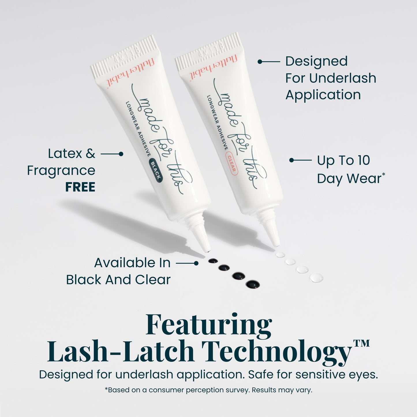 Made for This Adhesive latex-free fragrance-free underlash lash cluster glue up to 10 day wear