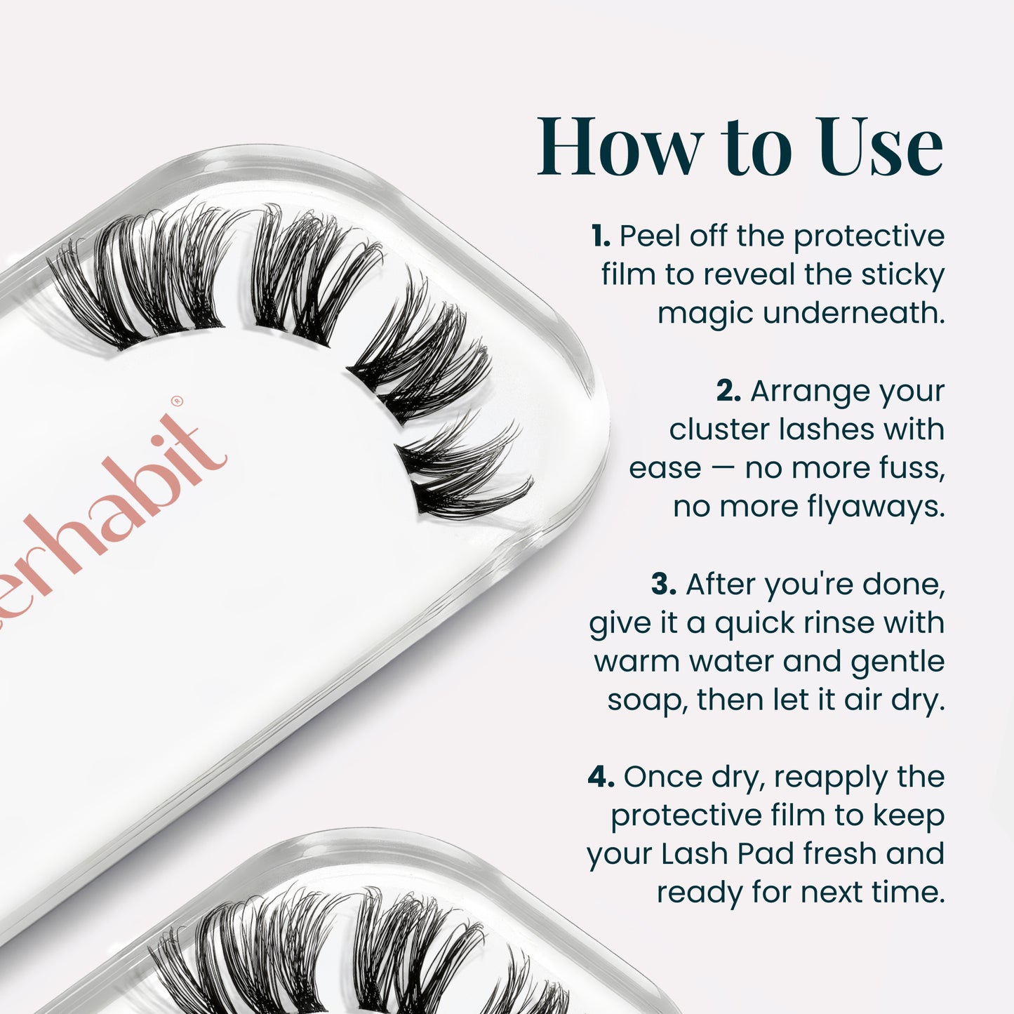 How to use FlutterHabit Lash Pad for DIY lash cluster application