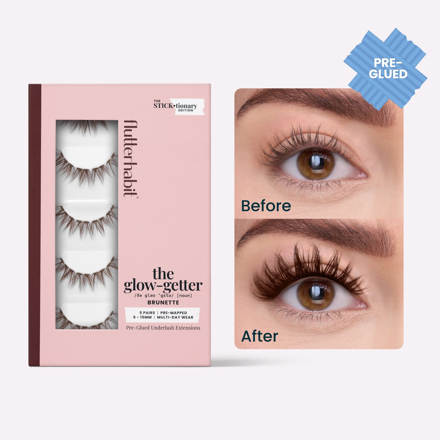 The Glow-Getter Brunette Pre-Glued with ProTECHt™