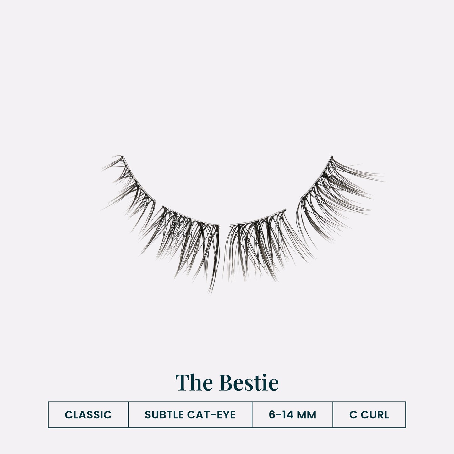 Black The Bestie | The Bestie black lash cluster segments — classic, subtle cat-eye, 6–14mm, C curl