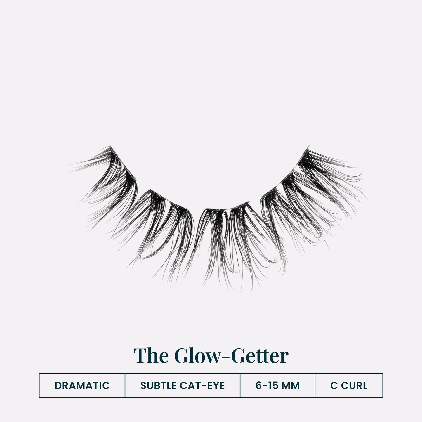 Black The Glow-Getter | The Glow-Getter black lash cluster segments — dramatic, subtle cat-eye, 6–15mm, C curl