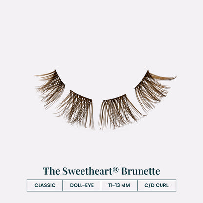Brunette The Sweetheart | The Sweetheart Brunette lash cluster segments — classic, doll-eye, 11–13mm, C/D curl