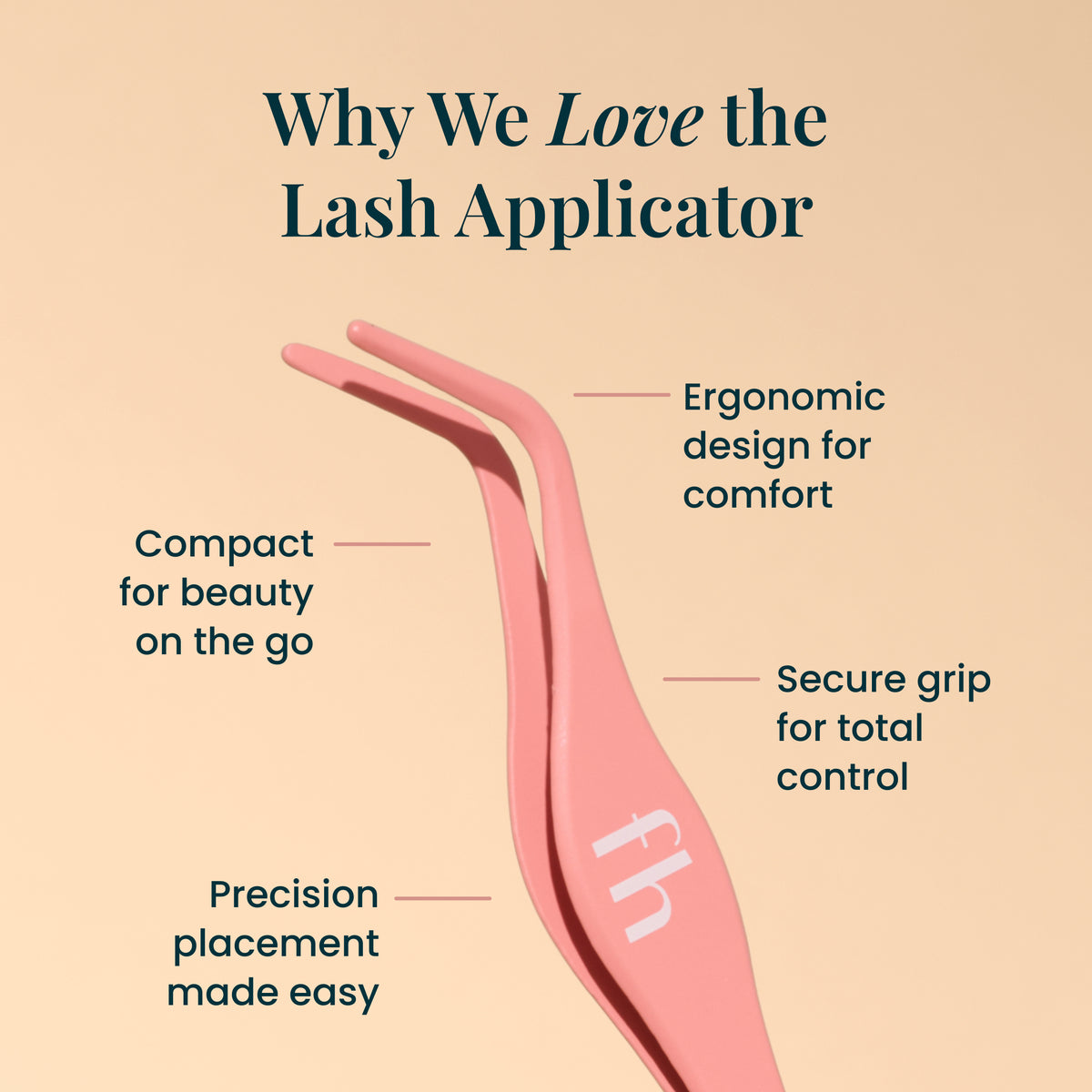 FlutterHabit Lash Applicator — ergonomic precision tool for DIY lash cluster placement