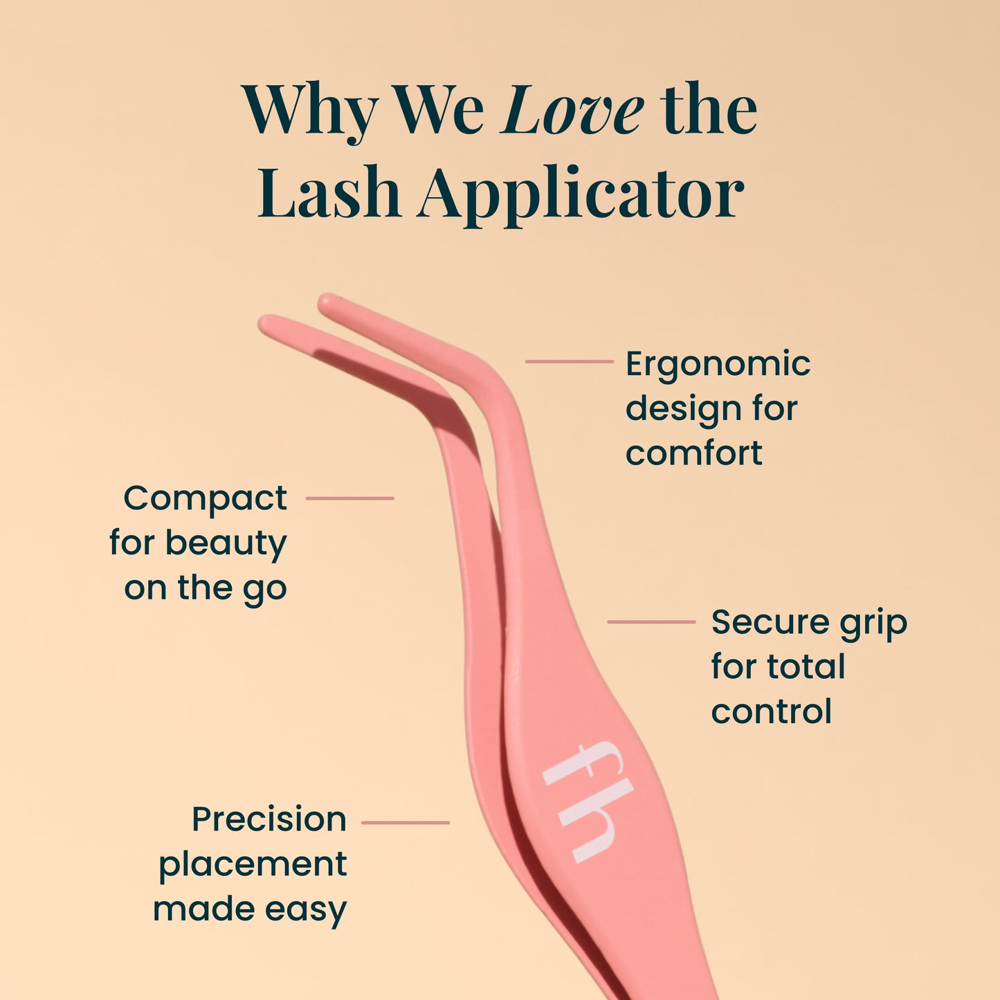 FlutterHabit Lash Applicator — ergonomic precision tool for DIY lash cluster placement