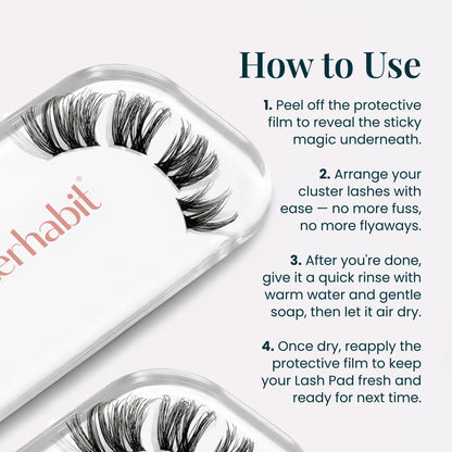 How to use FlutterHabit Lash Pad for DIY lash cluster application