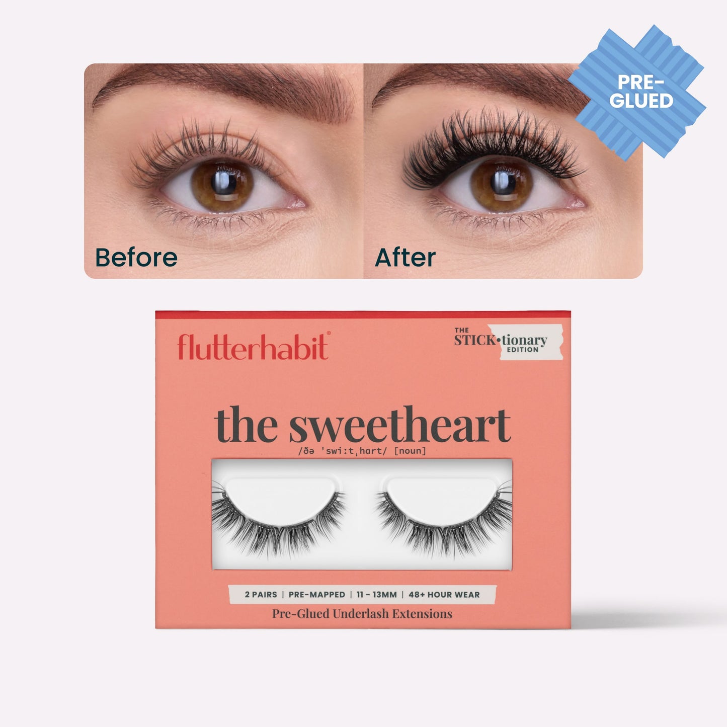 The Sweetheart Pre-Glued (2 Pair) with ProTECHt™