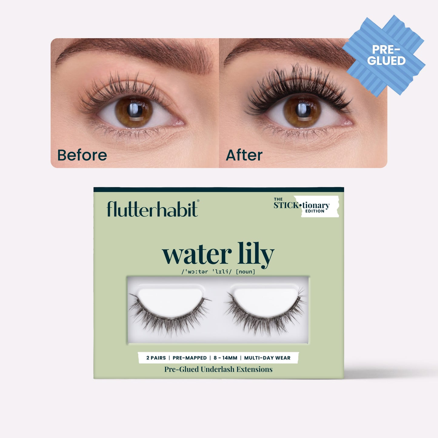 Water Lily Pre-Glued (2 Pair) with ProTECHt™